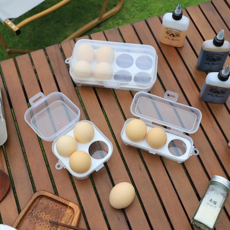 SquEqu 2 Pack Camping Egg Carrier 3 Grids Storage Container Portable Shockproof Eggs Protective Case Box Organizer Tray for Hiking Trekking Camper Outdoor Trip Picnic Kitchen Refrigerator - Image 3